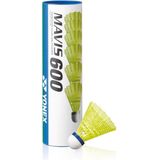 Yonex Badmintonshuttles Mavis 600 Nylon/kurk Geel 6 Stuks