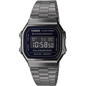 Casio - A168WEGG-1BEF - Horloge - Zwart - Digitaal - RVS Armband