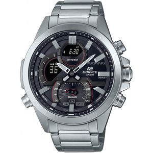 CASIO EDIFICE Smartwatch, Armbanduhr,Herrenuhr,Bluetooth,Stoppfunktion,Weltzeit,Edelstahlarmband)