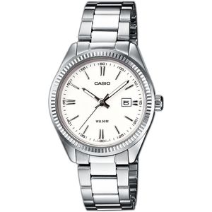 Casio�LTP�1302PD�7A1VEG Dames�horloge�zilver�-�30 mm