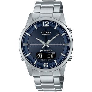 Casio Funk Funkchronograph, Solaruhr, Armbanduhr, Herrenuhr, Funkuhr, Edelstahlarmband, Saphirglas