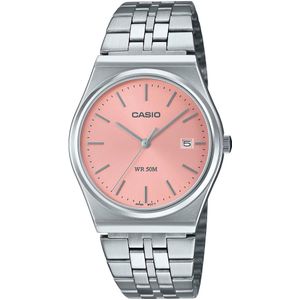 Casio Dames Casio horloge MTP B145D 4AVEF Horloge Staal Zilverkleurig