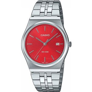 CASIO TIMELESS COLLECTION Quarzuhr MTP-B145D-4A2VEF, Armbanduhr, Herrenuhr, Damenuhr, Jugendliche, Datum, Edelstahlarmband