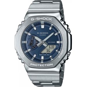 CASIO G-SHOCK Chronograph, Quarzuhr Armbanduhr,Herren,digital,bis 20bar wasserd.,Edelstahlarmband
