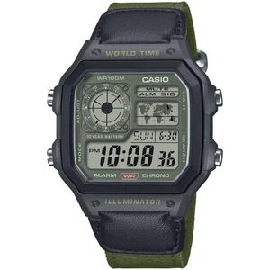 CASIO TIMELESS COLLECTION Chronograph, Quarzuhr, Armbanduhr, Herrenuhr, Digitaluhr, Textilarmband