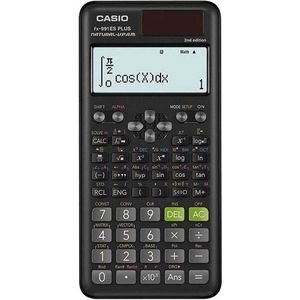 Casio FX-991ES PLUS 2, Tasche, Wissenschaftlicher Taschenrechner, 12 Ziffern, Solar, Schwarz
