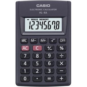 Casio HL-4A, Tasche, Einfacher Taschenrechner, 8 Ziffern