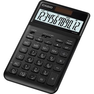Casio Tischrechner JW-200 SC, 12-stelliges BIG LC-Display, Solar-/Batteriebetrieb, schwarz