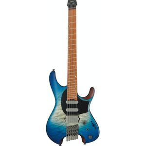 Ibanez Q Series QX54QM-BSM Blue Sphere Burst Matte headless elektrische gitaar met gigbag