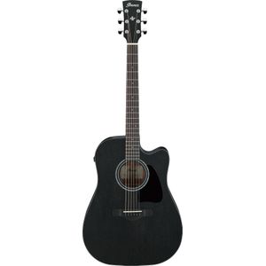 Ibanez AW1040CE Artwood Weathered Black Open Pore elektrisch-akoestische westerngitaar