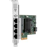 HPE - Broadcom BCM5719 - Netwerkkaart - Zwart - Zilver - 4-poorts - PCI Express x4