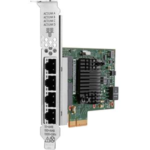 HPE - Broadcom BCM5719 - Netwerkkaart - Zwart - Zilver - 4-poorts - PCI Express x4