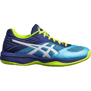 Asics Gel-Netburner Ballistic  Sportschoenen - Maat 42 - Vrouwen - licht blauw/donker blauw/geel