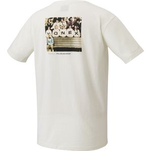 YONEX TSHIRT 16557AEX CREAM OFF COURT 75TH - maat XL