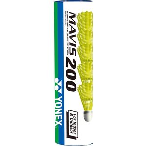 Yonex Mavis 200 - in en outdoor plastic shuttle - geel