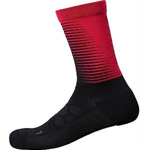 Shimano S-Phyre Merino Fiets sokken Rood L-XL (45-48)