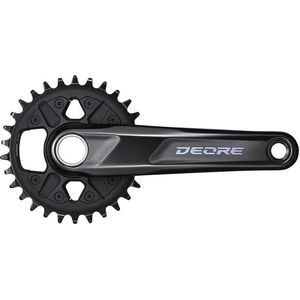 Shimano Deore FCM6120E0 crankstel, uniseks, 30 tanden, zwart