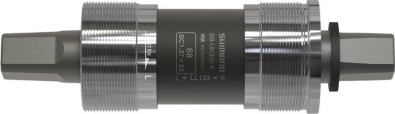 Shimano Fahrradkurbel Kompaktinnenlager 68/127,5mm BBUN300-K 4-Kant, für Kettenkasten
