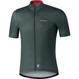 Shimano - Aerolite - Fietsshirt - Groen - 100% Polyester - Korte Mouwen