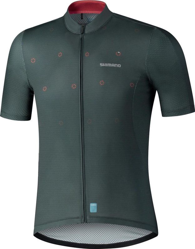 Shimano - Aerolite - Fietsshirt - Groen - 100% Polyester - Korte Mouwen