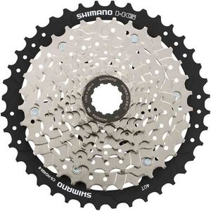 Shimano CS 400 HG unisex cassette voor volwassenen, zwart, één maat