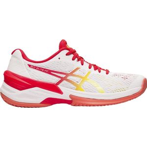 Asics - Sky Elite FF - Volleybalschoenen - Wit Rood - Mesh Synthetisch