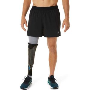 ASICS - Road 2in1 - Hardloopshort - Zwart - Binnenbroek, Tailleband met Trekkoord, Reflecterende Elementen