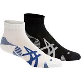 ASICS - Cushion Run - Sportsokken - Wit/Zwart - Set van 2 Paar - Driekwart Lengte