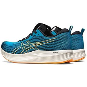 ASICS Evoride Speed Running Shoe voor heren, Island Blue Orange Pop, 43.5 EU