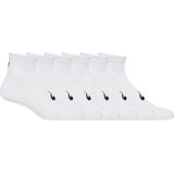 Asics - Quarter Socks - Unisex - Wit - Katoenmix - Pak van 6 Paar