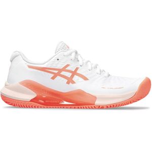 ASICS Challenger 14 Clay tennisschoenen voor dames, turquoise, geel, White Sun Coral, 38 EU