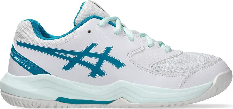 ASICS - Gel-dedicate 8 - Tennisschoenen - Wit/Turquoise - Bovenwerk van Mesh