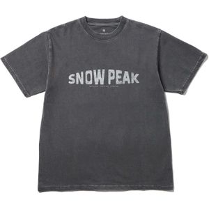 Snow Peak - Recycled Cotton Dyed T-Shirt SP Charcoal - T-shirt - Grijs