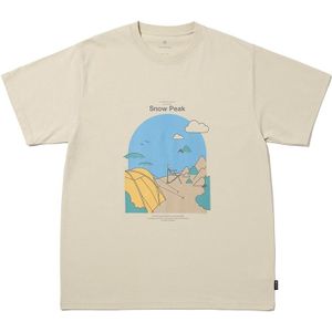 Snow Peak - Camping Graphic T-Shirt - Ivory - Heren - Katoen