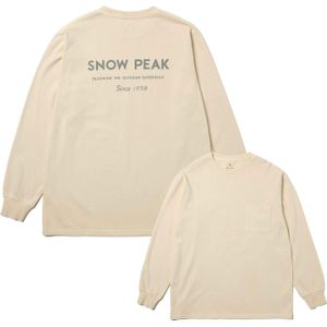 Snow Peak - Garment Dyed LS T-Shirt - Beige - T-shirt