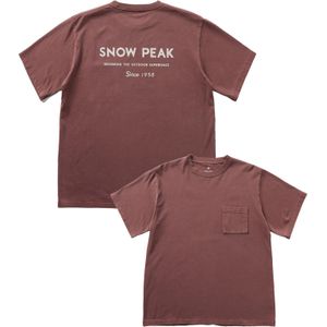 Snow Peak - Garment Dyed T-Shirt - Bordeauxrood - Heren