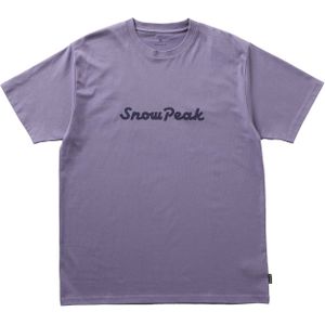 Snow Peak - Typography T-Shirt - Paars - Heren - Katoen