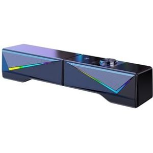 SDFGH Laptop Desktop Computer Bedrade Stereo RGB Verblindende Kleur Gloed Lange Bas Mini Kleine Luidspreker
