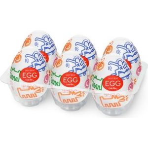 Tenga Keith Haring Egg Street masturbator voor eenmalig gebruik 7 cm