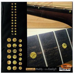 Inlay Sticker Fret Markers voor gitaren & bas - Custom Dots Set - Oker, F-085CD-OC-AZ