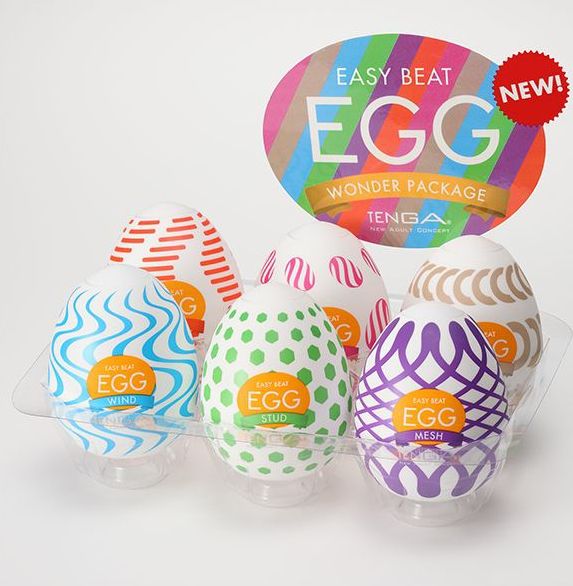 Tenga Egg Mixpack «Wonder Package» Einmal-Masturbatoren mit stimulierender Struktur, 6 St&#252;ck