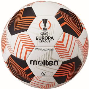 Molten 5000 UEL Voetbal | Officiële wedstrijdbal van de UEFA Europa League | Accentec-nauwkeurigheid verbetert gebonden matte textuur FIFA Quality Pro Ultimate | Maat 5 - voor jongens en meisjes van
