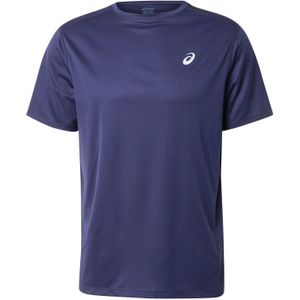 Asics - Core Run Jersey - Sporttop - Blauw - Korte Mouwen - Gerecycled Materiaal