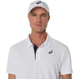 Asics - 2041A340 Polo Hof - Wit - Synthetisch - Korte Mouwen - Duurzaam