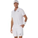 Asics - 2041A340 Polo Hof - Wit - Synthetisch - Korte Mouwen - Duurzaam