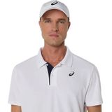 Asics - 2041A340 Polo Hof - Wit - Synthetisch - Korte Mouwen - Duurzaam