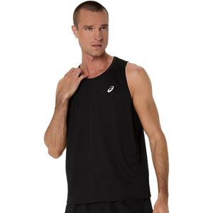 Asics - Core - Mouwloos T-shirt - Zwart - Gerecycled Materiaal