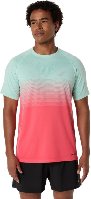 Asics Laufshirt Asics Seamless SS Top Herren Coral Reef Oasis Green