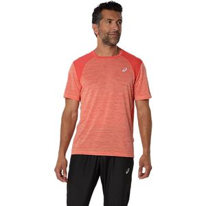 Asics road ss t-shirt in de kleur oranje.