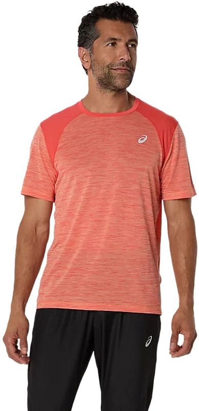 Asics road ss t-shirt in de kleur oranje.